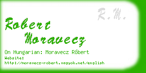 robert moravecz business card