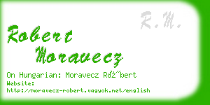 robert moravecz business card